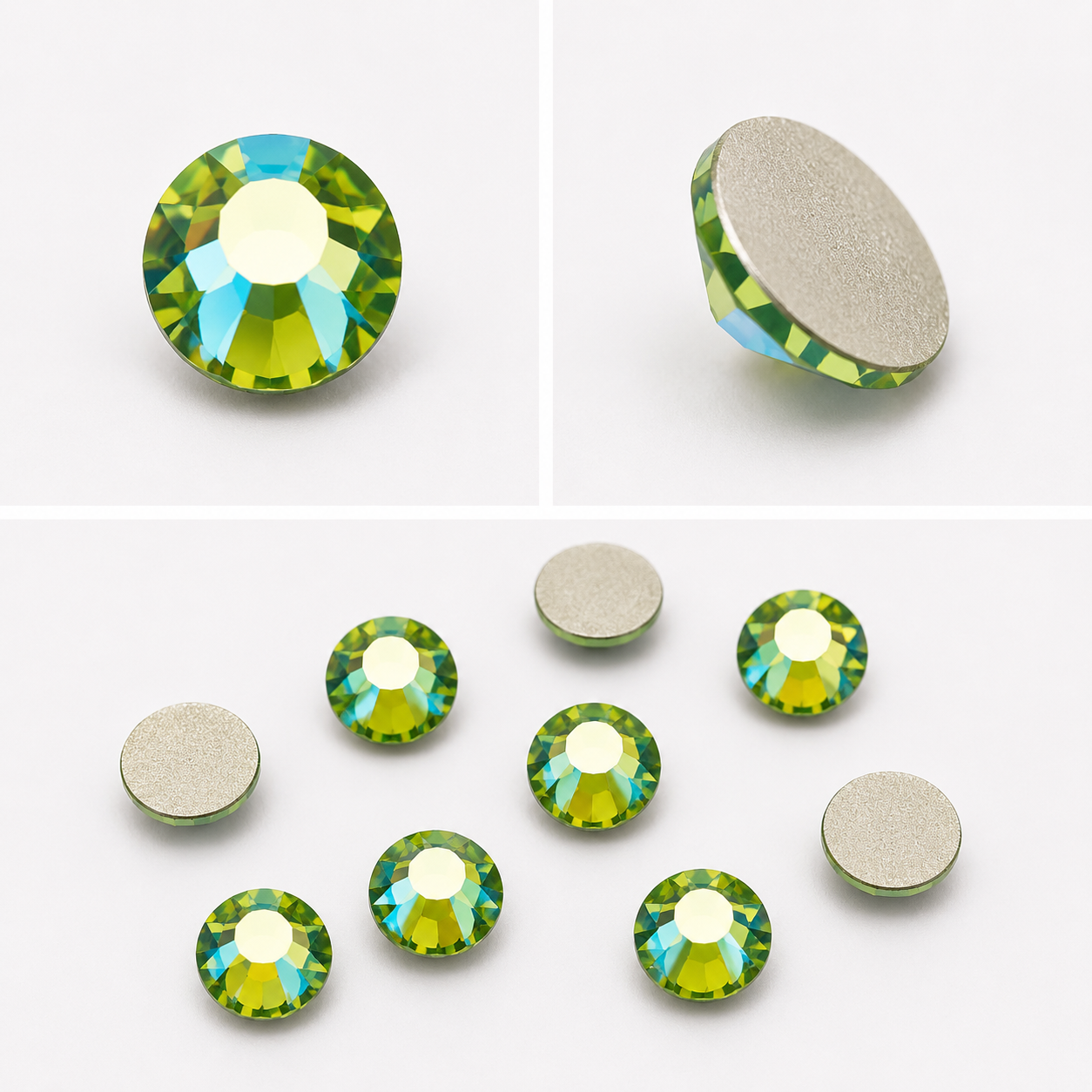 Peridot AB – Smaragdgrün mit Aurora-Effekt